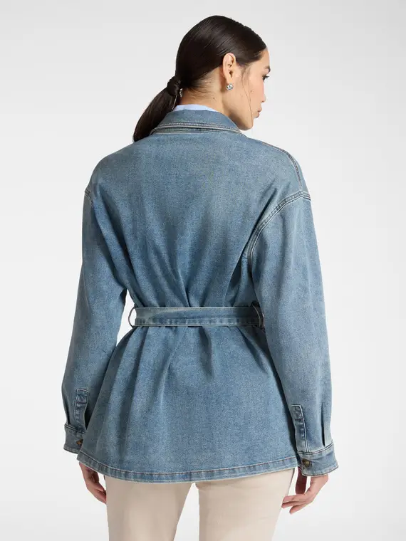 Giacca in denim con applicazioni Donna, Blu (46-48 IT) miniatura 2