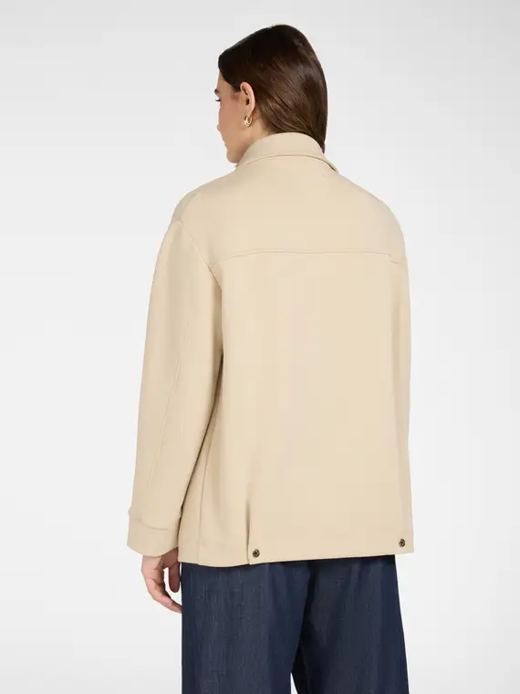 Giacca in scuba Donna, Beige miniatura 2