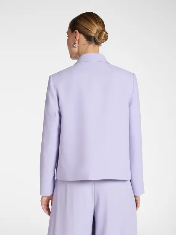 Giacca in tessuto crêpe Donna, Viola miniatura 2