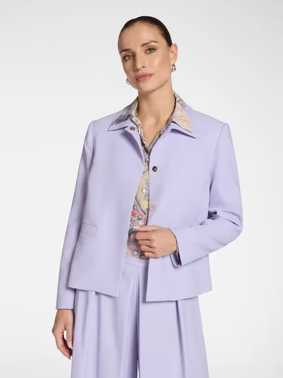 Giacca in tessuto crêpe Donna, Viola