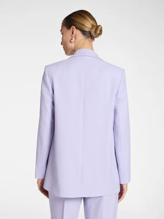 Giacca strutturata in crêpe Donna, Viola miniatura 2