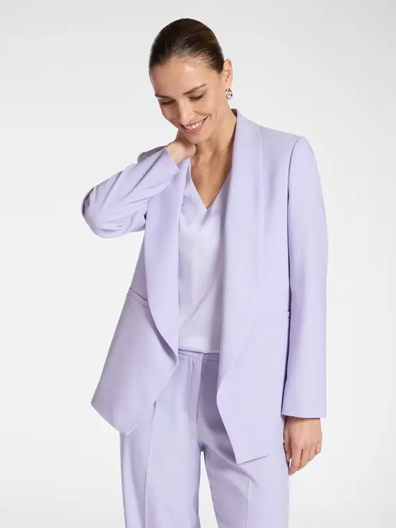 Giacca strutturata in crêpe Donna, Viola