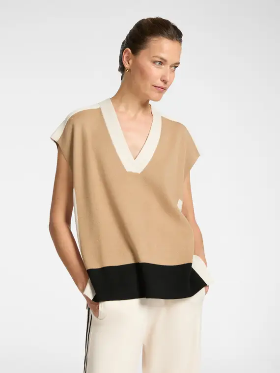 Elena Mirò Gilet Donna Beige 4245125 miniatura 2