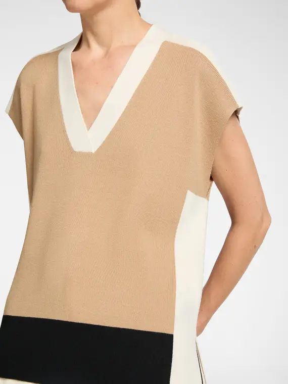 Elena Mirò Gilet Donna Beige 4245125 miniatura 3