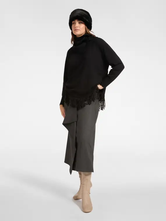 Gonna a portafoglio con jabot Donna