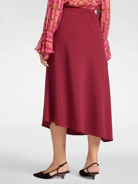 Gonna asimmetrica in cady stretch Donna miniatura 2