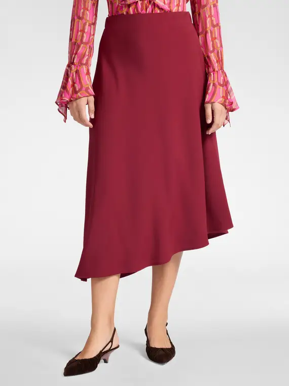 Gonna asimmetrica in cady stretch Donna miniatura 3