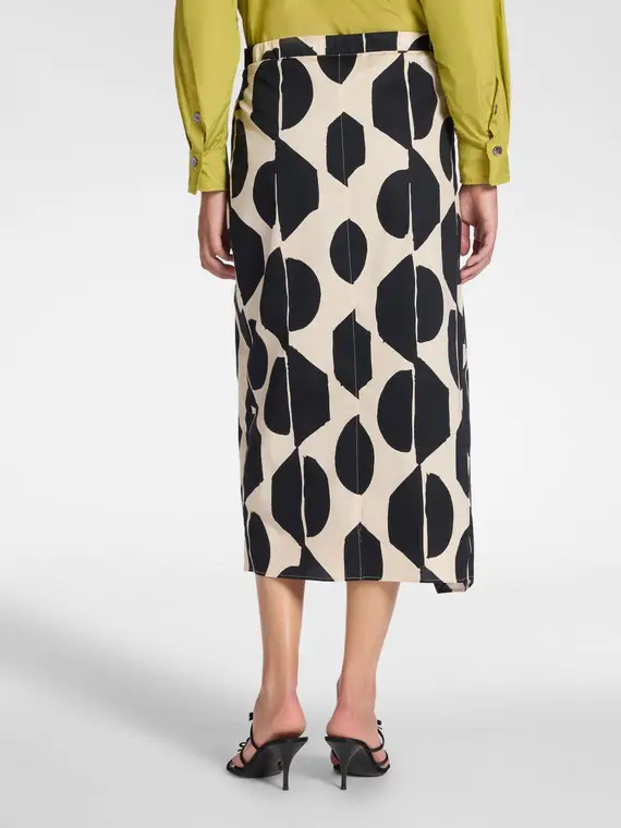 Gonna pareo stampata Donna, Nero (42 IT) miniatura 2