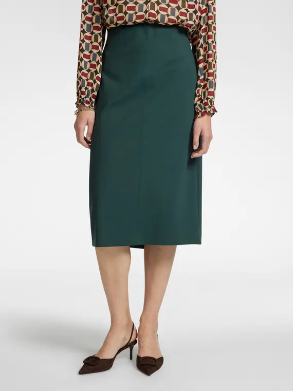 Gonna tubino in punto Milano Donna, Green (44 IT) miniatura 3