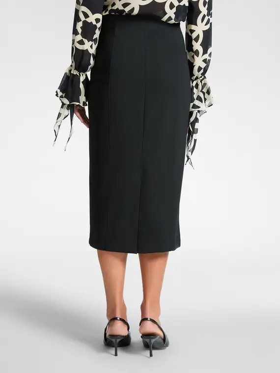 Gonna tubino in punto Milano Donna, Nero (42 IT) miniatura 2