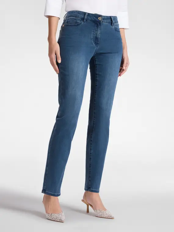 Elena Mirò Jeans Donna Blu 4216379 miniatura 3