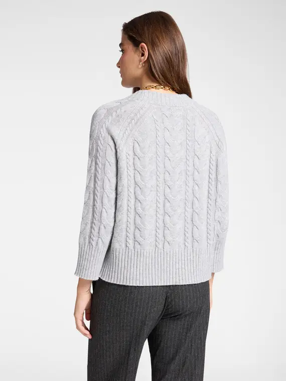 Maglia a trecce in pura lana Donna, (42 IT) miniatura 2