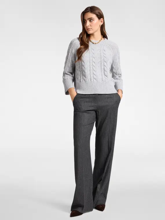 Maglia a trecce in pura lana Donna, (42 IT) miniatura 3