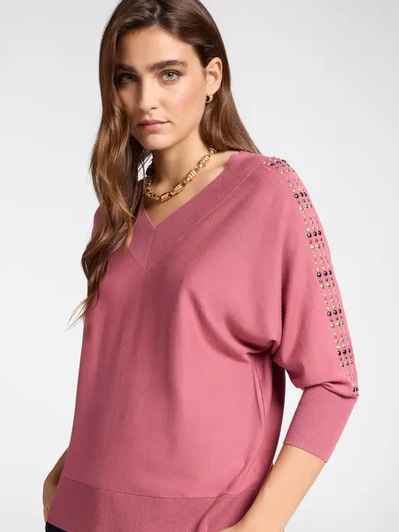 Maglia con borchie sulle maniche Donna, (42 IT)