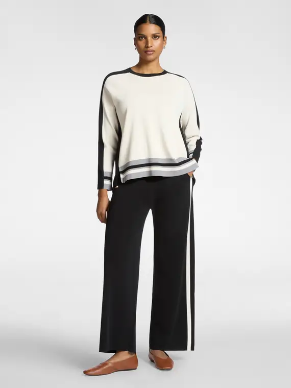 Maglia con bordi a righe Donna, (42 IT) miniatura 3