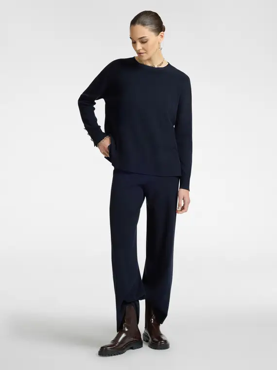 Maglia con bottoni ai polsi Donna, Blu (50 IT) miniatura 3