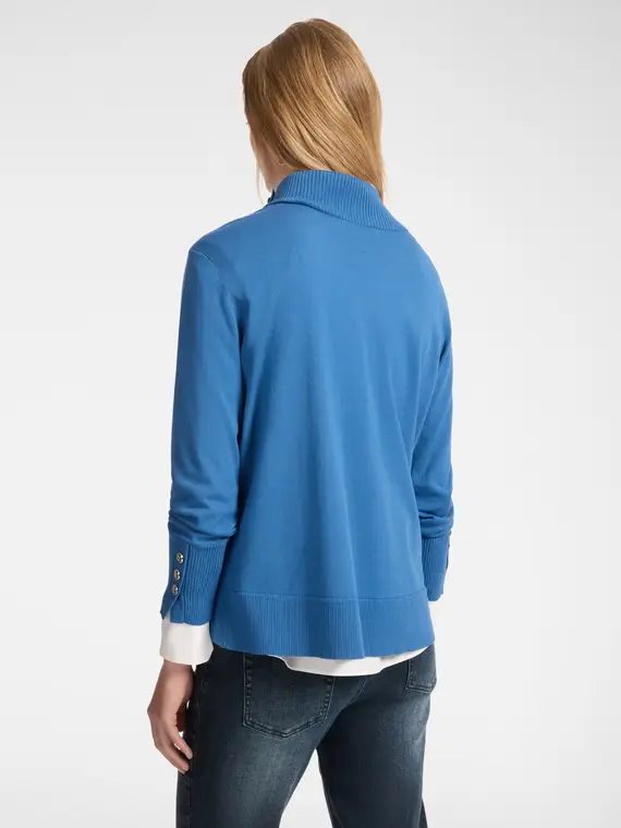 Maglia con bottoni Donna, Bluette (52-54 IT) miniatura 2