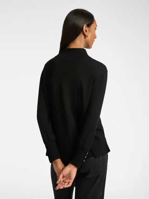 Maglia con bottoni Donna, Nero (44 IT) miniatura 2