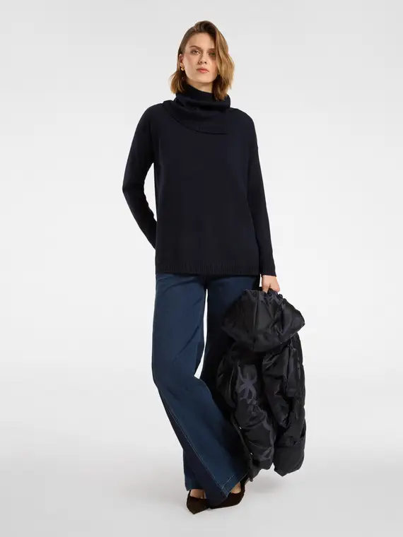 Maglia con collo staccabile Donna, Blu (52-54 IT) miniatura 3