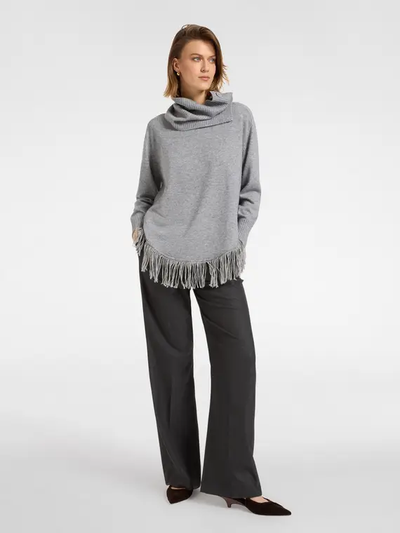 Maglia con frange e collo staccabile Donna, (52-54 IT) miniatura 3