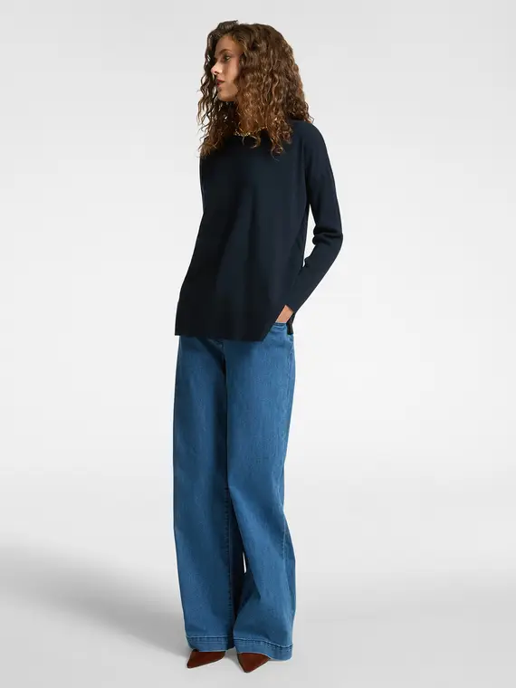 Maglia con scollo a barca Donna, Blu (46-48 IT) miniatura 3