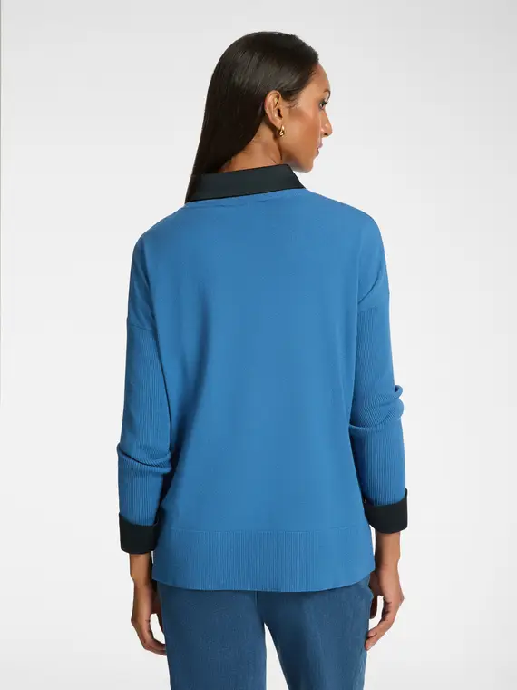 Maglia con scollo a barca Donna, Bluette (42 IT) miniatura 2