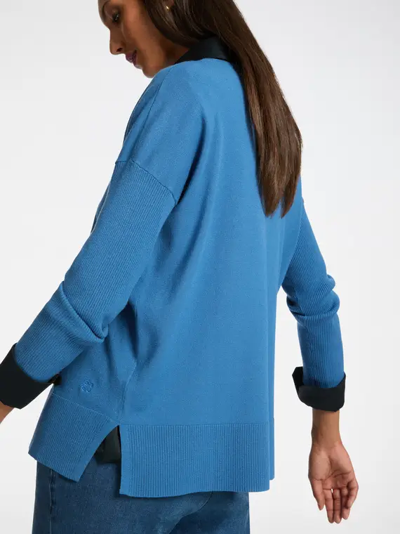 Maglia con scollo a barca Donna, Bluette (42 IT) miniatura 3