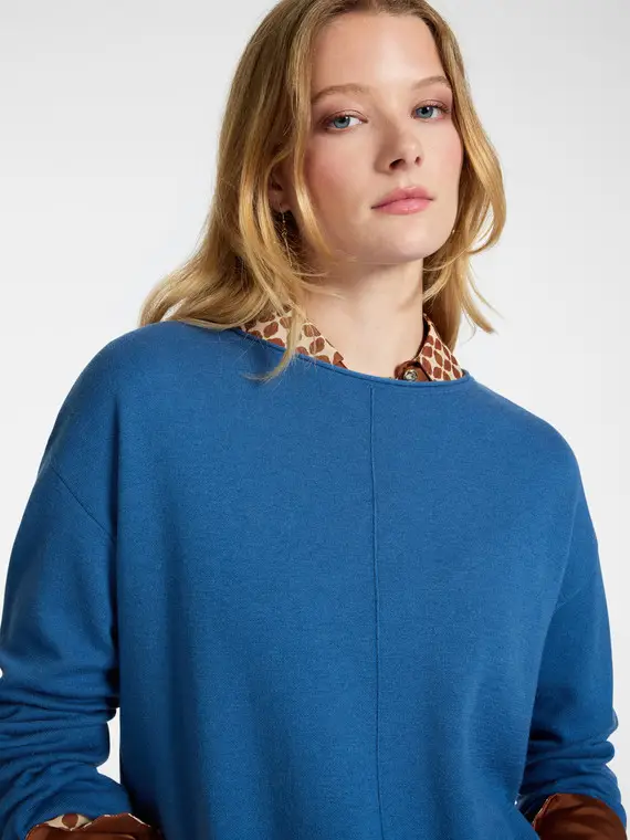 Maglia con scollo a barchetta Donna, Blu (42 IT) miniatura 3