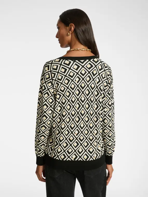 Maglia dalla stampa geometrica Donna, (46-48 IT) miniatura 2