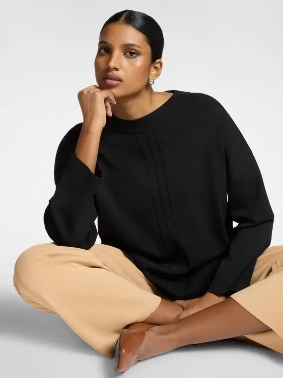 Maglia girocollo Donna, Nero