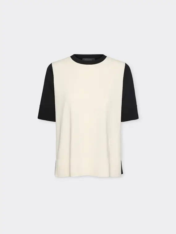 Maglia girocollo maniche corte Donna, Bianco (42 IT)