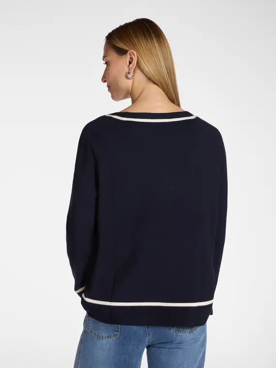 Maglia girocollo rigata Donna, (42 IT) miniatura 2