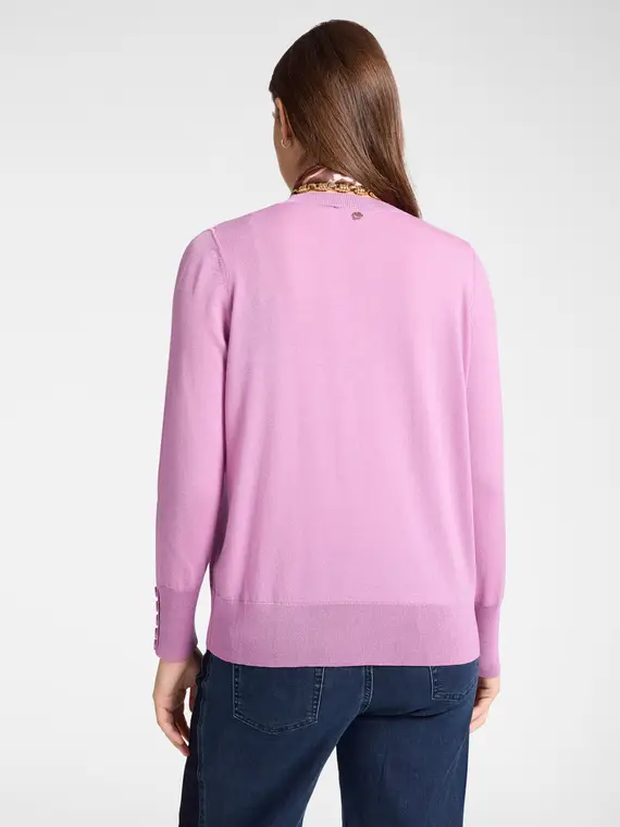 Maglia in lana soft touch Donna, Fucsia (42 IT) miniatura 2
