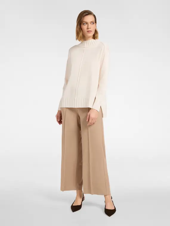 Maglia in pura lana Donna, Bianco (42 IT) miniatura 3