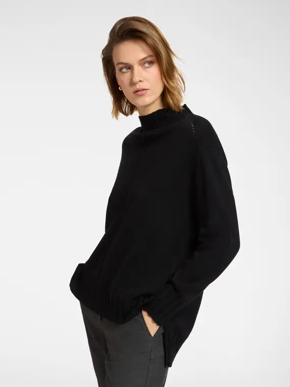 Maglia in pura lana Donna, Nero (52-54 IT)