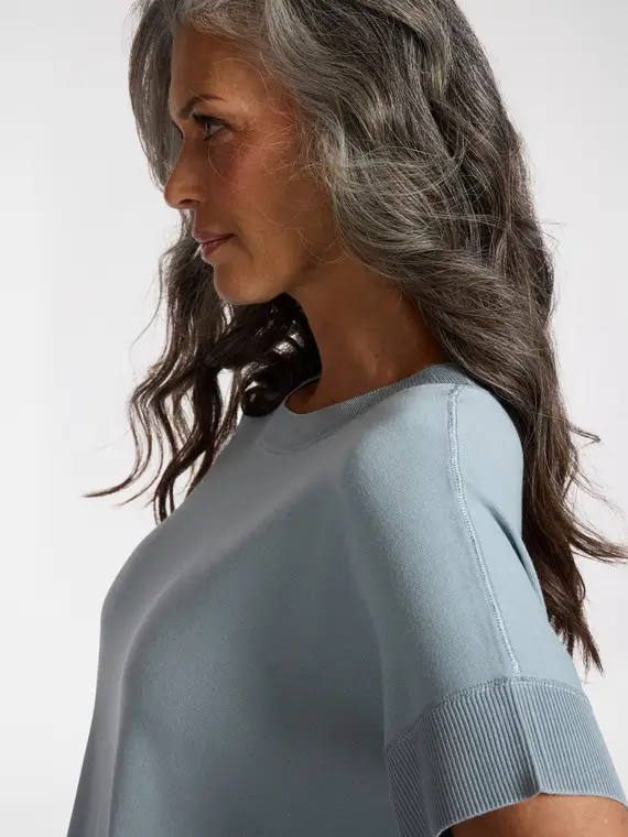 Maglia maniche corte Donna, Azzurro (44 IT)