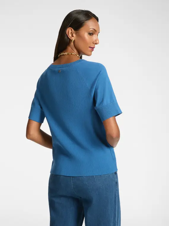 Maglia maniche corte Donna, Blu (42 IT) miniatura 2