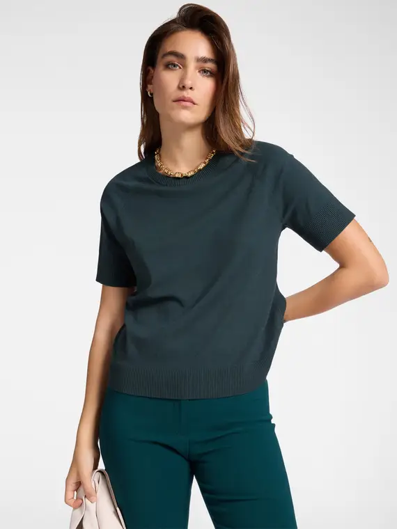 Maglia maniche corte Donna, Verde (42 IT)