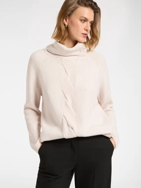Maglia misto cashmere con treccia Donna, (42 IT)