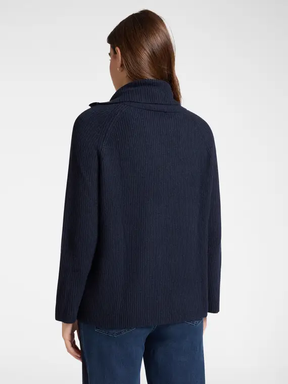 Maglia misto cashmere con treccia Donna, Blu (42 IT) miniatura 2