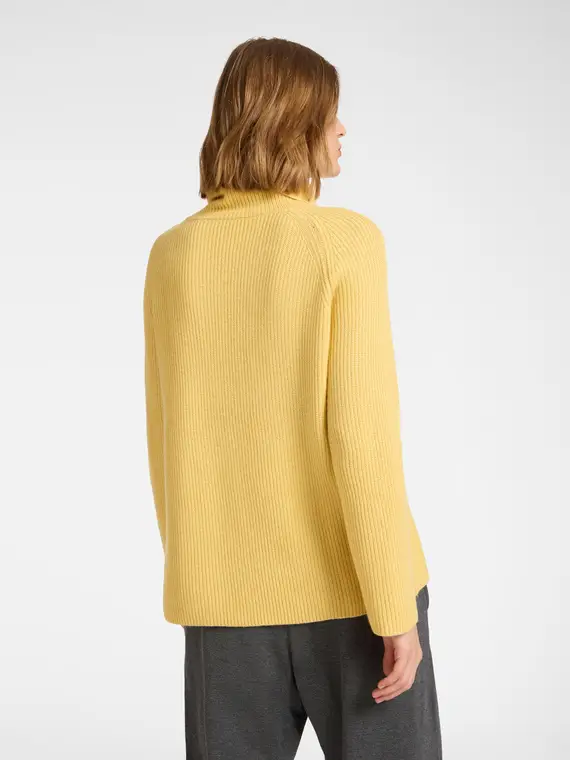 Maglia misto cashmere con treccia Donna, Giallo (42 IT) miniatura 2