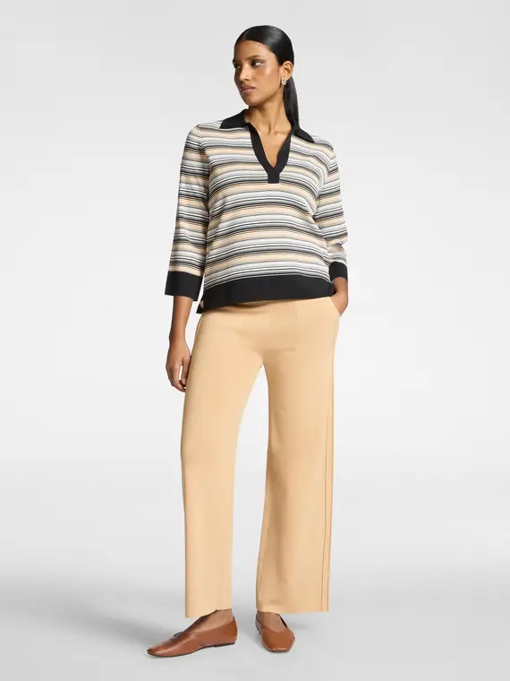 Maglia rigata con bordi neri Donna, (44 IT) miniatura 3