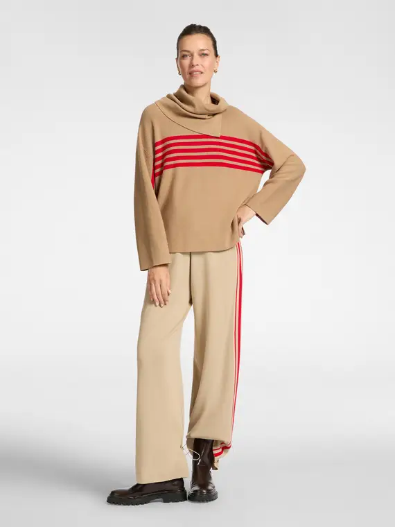 Maglia sporty con collo staccabile Donna, Marrone (42 IT) miniatura 3