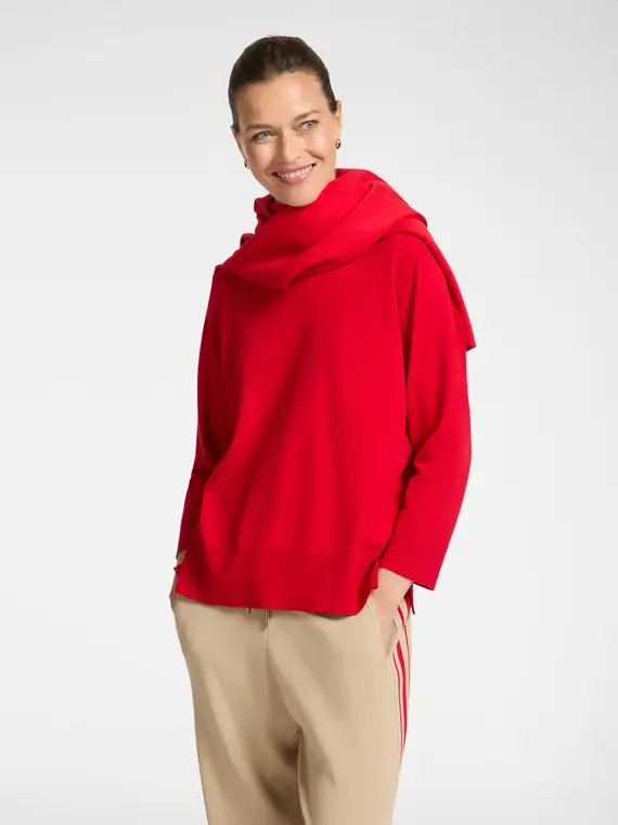 Maglia sporty girocollo Donna, Rosso (42 IT)