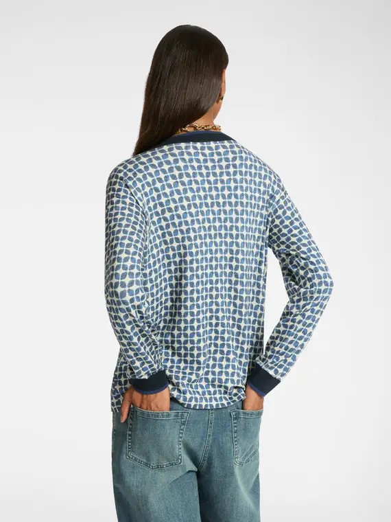 Maglia stampata Donna, Blu (42 IT) miniatura 2