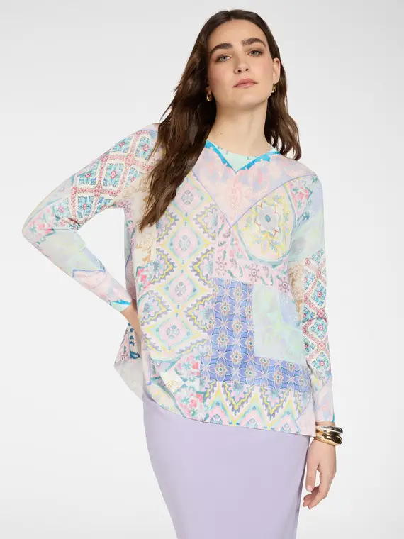 Maglia stampata Donna, Viola (44 IT)