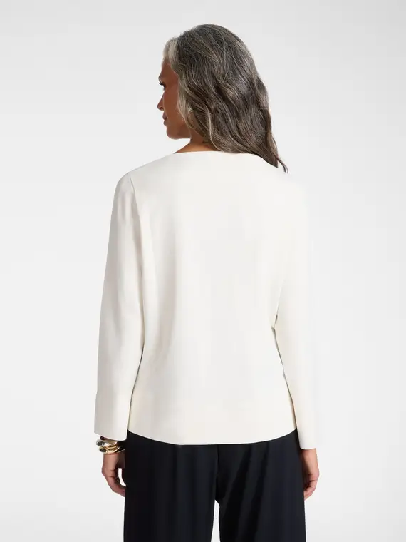 Maglia tinta unita Donna, Bianco (42 IT) miniatura 2