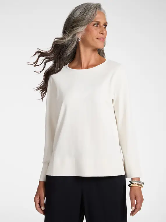 Maglia tinta unita Donna, Bianco (42 IT)