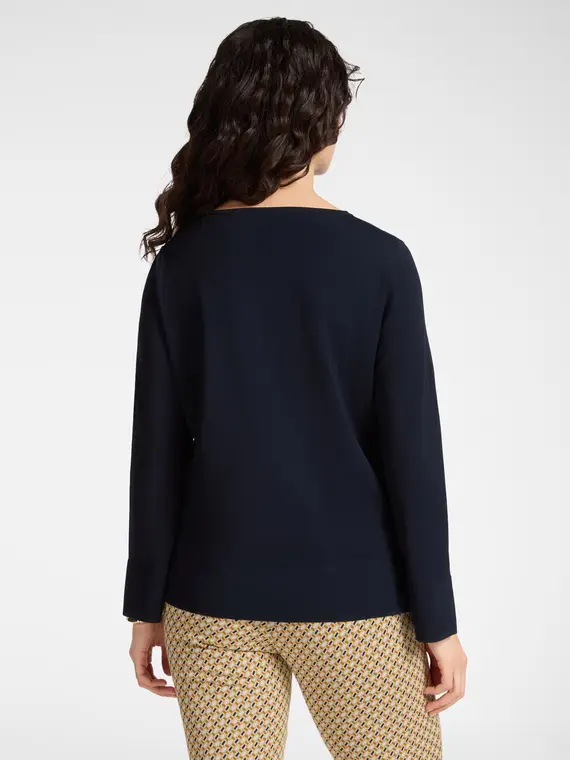 Maglia tinta unita Donna, Blu (46-48 IT) miniatura 2