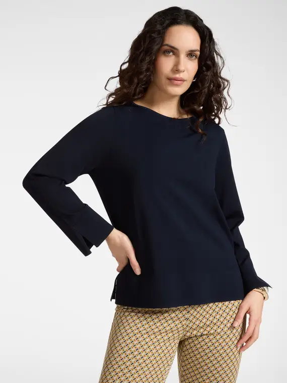 Maglia tinta unita Donna, Blu (46-48 IT)